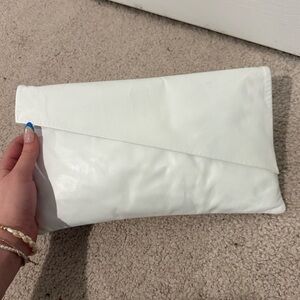Vintage Asymmetric White Clutch